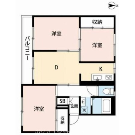 ヴィラナリー屋島Ⅱ7号棟の物件間取画像